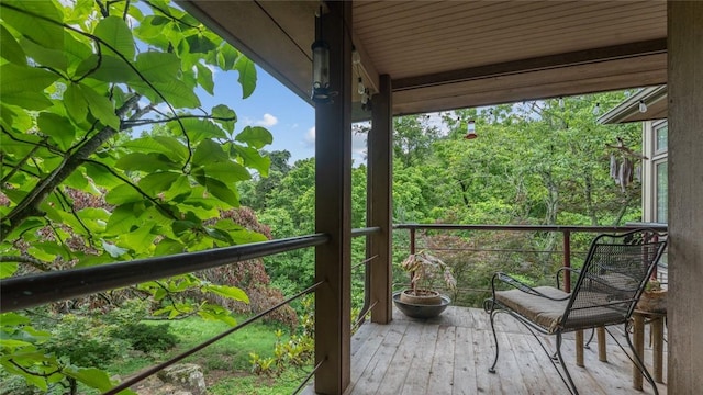 5 Alexander St, Eureka Springs, AR 72632 - deck with a wooded view