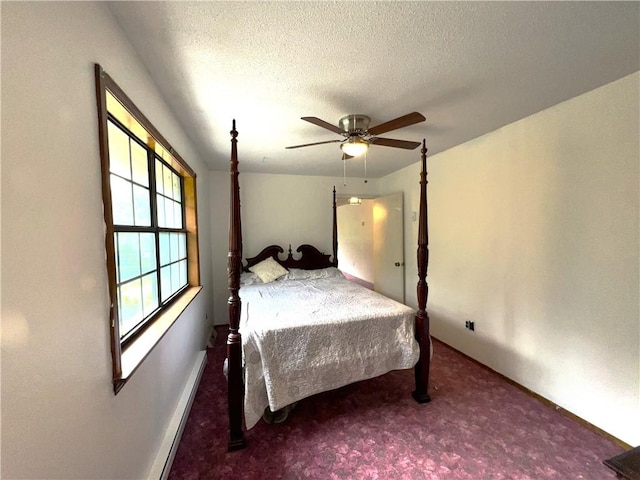321 F Hwy, Anderson, MO 64831 - bedroom with carpet, a textured ceiling, and ceiling fan