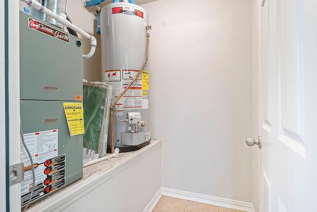 625 Eagle Crst, Pea Ridge, AR 72751 - utility room featuring gas water heater and heating unit