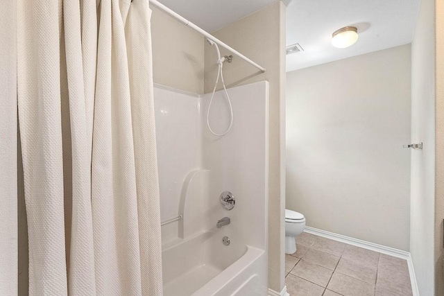 625 Eagle Crst, Pea Ridge, AR 72751 - full bath with shower / bath combo, toilet, tile patterned floors, and baseboards