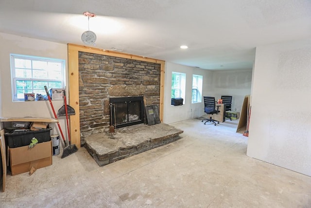1732 Madison Unit 4316, Elkins, AR 72727 - living area with a fireplace