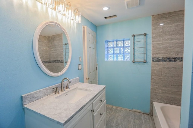 1732 Madison Unit 4316, Elkins, AR 72727 - full bath with vanity, wood finished floors, and shower / bathtub combination