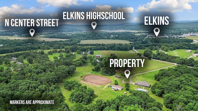 12976 Hummingbird Rd, Elkins, AR 72727 - bird's eye view