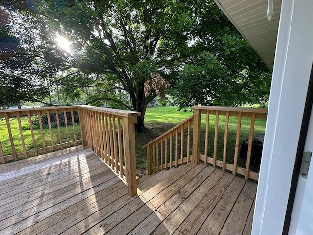 154 Mc 7059, Flippin, AR 72634 - wooden terrace featuring a lawn