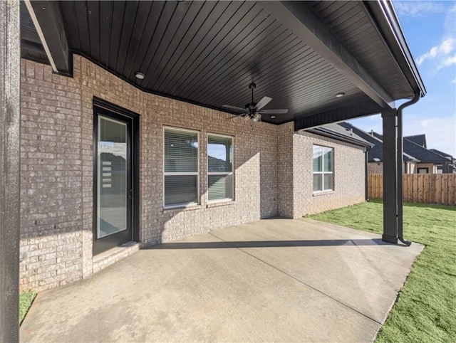 1821 Bluestem Dr, Centerton, AR 72719 - view of patio / terrace featuring a ceiling fan