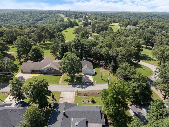 4 Hillcrest Dr, Holiday Island, AR 72631 - aerial perspective of suburban area with a forest