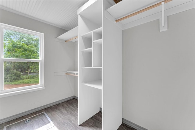 404 Hargis St, Huntsville, AR 72740 - spacious closet featuring wood finished floors