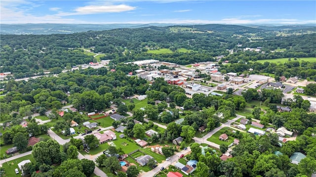 404 Hargis St, Huntsville, AR 72740 - aerial perspective of suburban area featuring mountains and a heavily wooded area