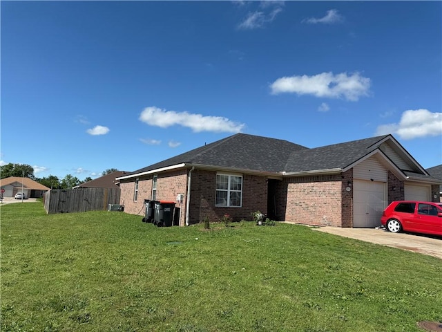 1297 Homestead Loop, Springdale, AR 72764 - ranch-style home with brick siding, an attached garage, driveway, and roof with shingles