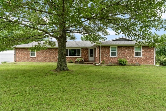 1900 76th Hwy, Anderson, MO 64831 - ranch-style house featuring crawl space, a front lawn, and brick siding