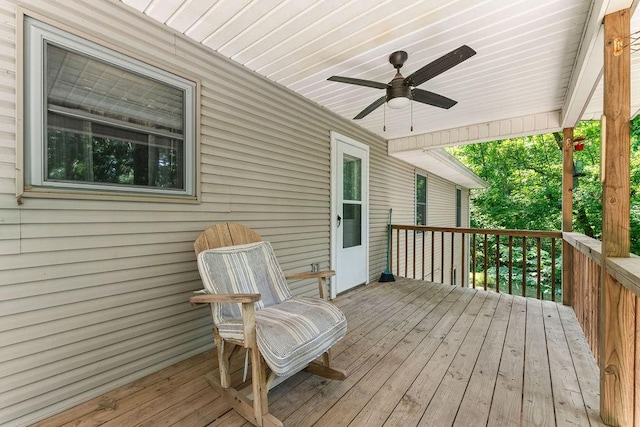 10 Magrath Ln, Bella Vista, AR 72715 - wooden deck featuring ceiling fan