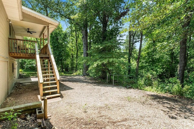 10 Magrath Ln, Bella Vista, AR 72715 - view of yard featuring stairs and ceiling fan