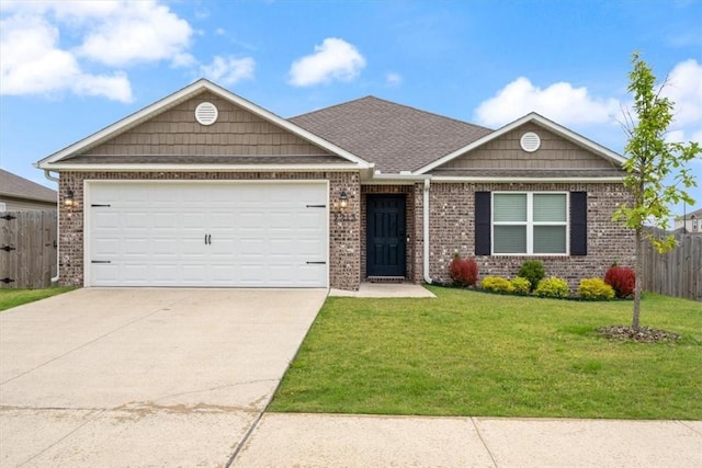 2213 E Fennec St, Siloam Springs, AR 72761 - ranch-style home with concrete driveway, an attached garage, and brick siding