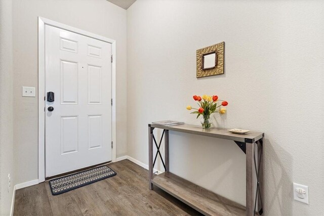 2213 E Fennec St, Siloam Springs, AR 72761 - foyer entrance with wood finished floors and baseboards
