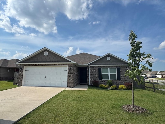 2213 E Fennec St, Siloam Springs, AR 72761 - ranch-style house featuring concrete driveway, a garage, and brick siding