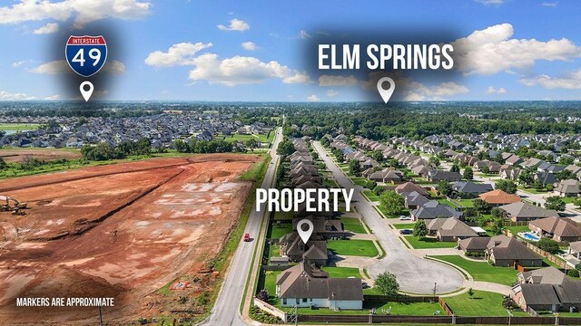 5703 S 66th St, Cave Springs, AR 72718 - aerial view of residential area