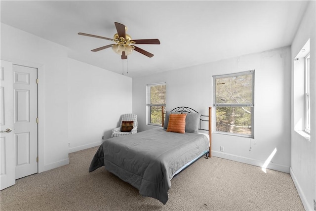 11021 Lathams Landing Rd, Garfield, AR 72732 - bedroom featuring carpet, baseboards, and a ceiling fan