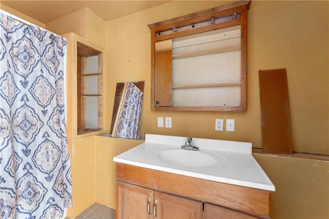 11021 Lathams Landing Rd, Garfield, AR 72732 - bathroom featuring vanity and a shower with curtain