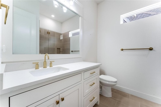 6741 Garden Trail Ave, Springdale, AR 72762 - full bath featuring vanity, tile patterned floors, and a tile shower