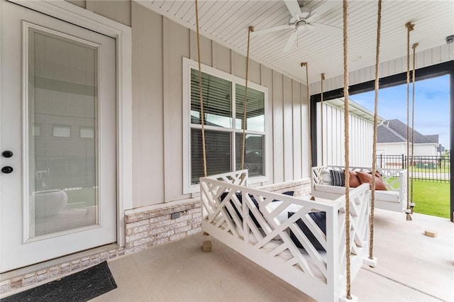 6741 Garden Trail Ave, Springdale, AR 72762 - covered porch with ceiling fan