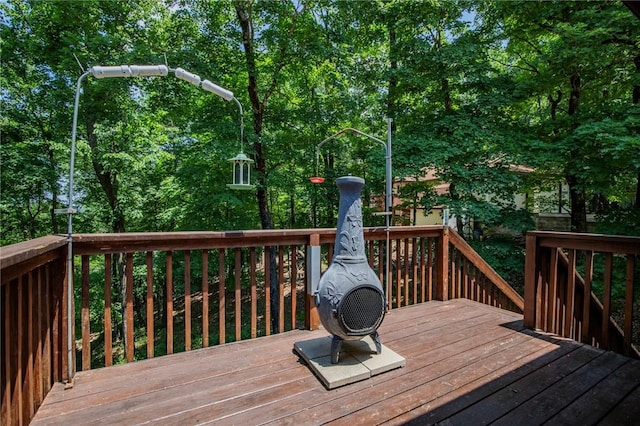 19 Bobwhite Ln, Holiday Island, AR 72631 - view of wooden terrace