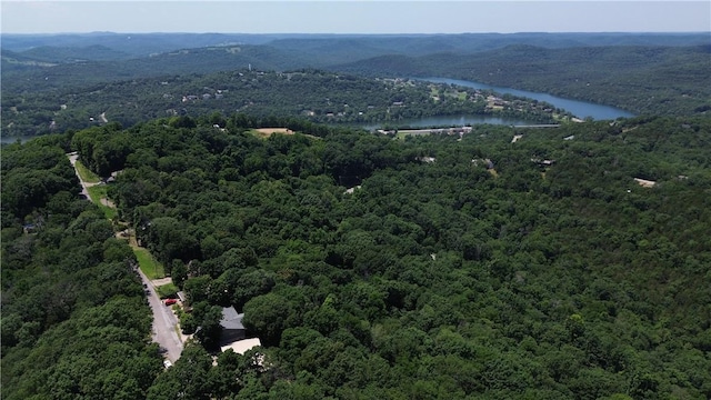 19 Bobwhite Ln, Holiday Island, AR 72631 - drone / aerial view of a heavily wooded area and a large body of water