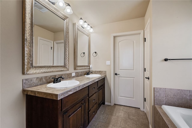 1232 Big Oak Dr, Alma, AR 72921 - full bathroom with double vanity and tiled bath