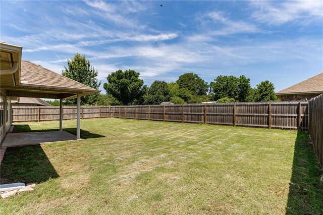 1232 Big Oak Dr, Alma, AR 72921 - fenced backyard with a patio