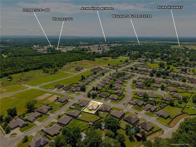 1232 Big Oak Dr, Alma, AR 72921 - bird's eye view