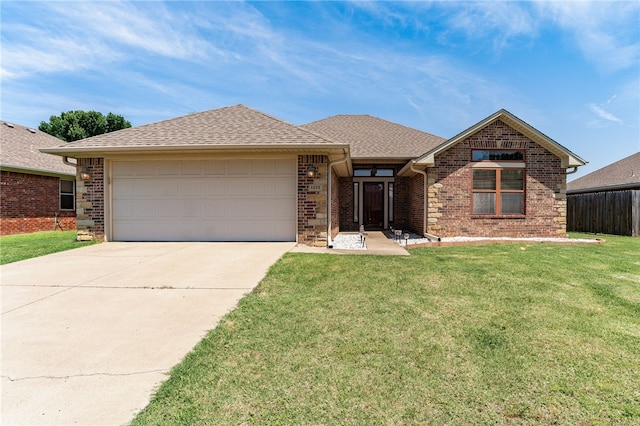 1232 Big Oak Dr, Alma, AR 72921 - single story home with brick siding, concrete driveway, a garage, and a shingled roof