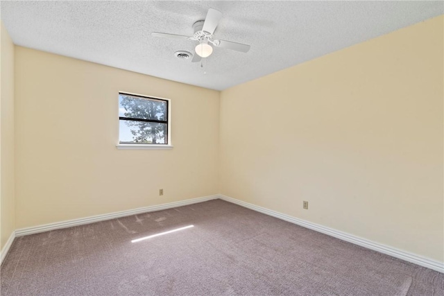 50233 S 725th Rd, Colcord, OK 74338 - unfurnished room featuring carpet, ceiling fan, and a textured ceiling