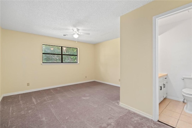 50233 S 725th Rd, Colcord, OK 74338 - empty room featuring a ceiling fan, a textured ceiling, and carpet floors