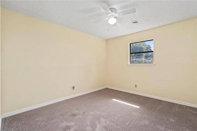 50233 S 725th Rd, Colcord, OK 74338 - carpeted empty room with a textured ceiling and a ceiling fan