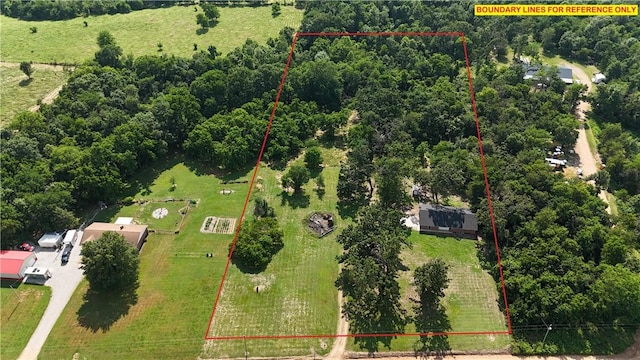 50233 S 725th Rd, Colcord, OK 74338 - aerial overview of property's location with property parcel outlined