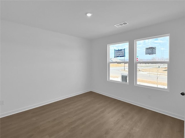 960 Hudson St, Prairie Grove, AR 72753 - unfurnished room with dark wood-style floors and recessed lighting