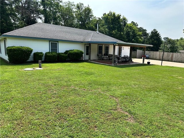 20796 Dawn Hill E Rd, Gentry, AR 72734 - back of property with a patio and driveway