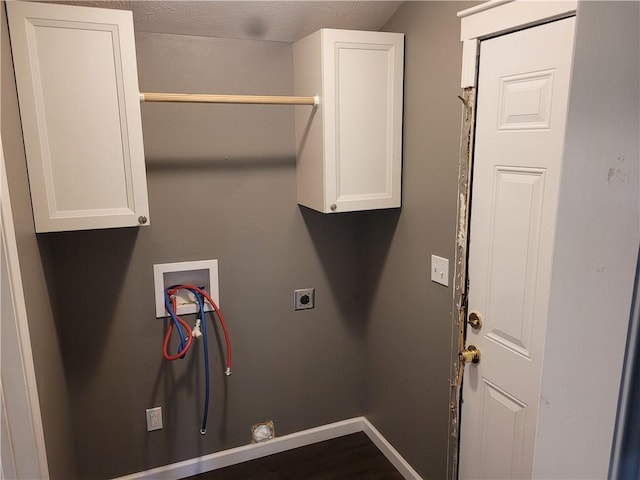 1112 Rush Ave, Harrison, AR 72601 - washroom featuring hookup for a washing machine, cabinet space, and electric dryer hookup