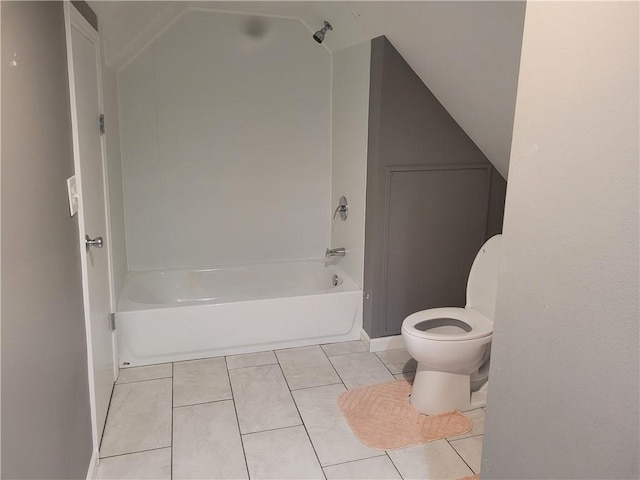 1112 Rush Ave, Harrison, AR 72601 - bathroom with lofted ceiling, tub / shower combination, and tile patterned floors