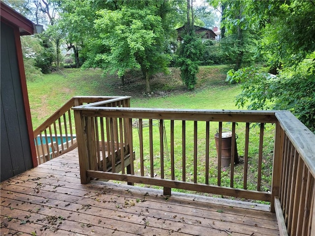 1112 Rush Ave, Harrison, AR 72601 - wooden deck with a lawn