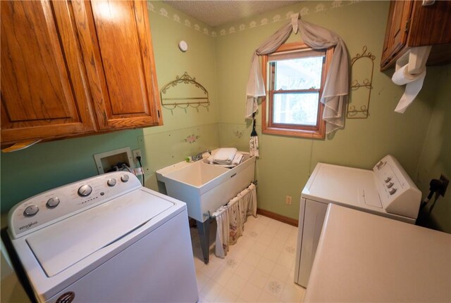 5 Coatbridge Ln, Bella Vista, AR 72715 - washroom featuring cabinet space, independent washer and dryer, and light floors