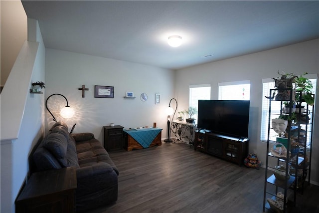 233 Evans St, Huntsville, AR 72740 - living area with dark wood-type flooring
