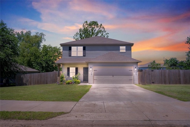 233 Evans St, Huntsville, AR 72740 - traditional home featuring concrete driveway and an attached garage