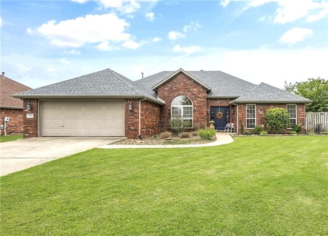 793 Buckhead Ave, Springdale, AR 72764 - view of front of house with brick siding, concrete driveway, a garage, and roof with shingles