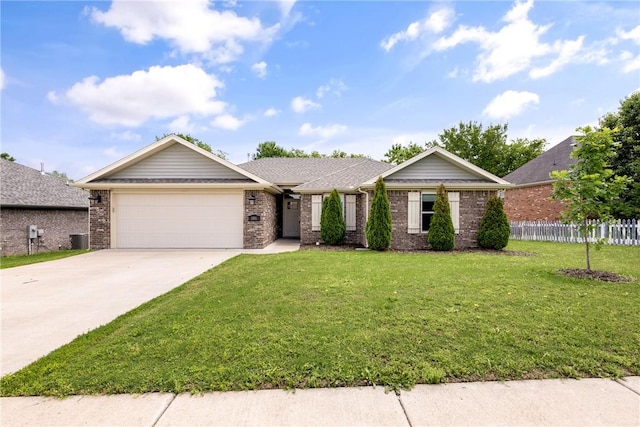 106 N Lion Dr, Gravette, AR 72736 - ranch-style home with a garage, brick siding, and driveway