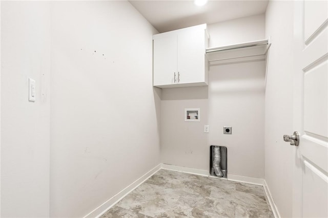 106 N Lion Dr, Gravette, AR 72736 - laundry room with cabinet space, washer hookup, and electric dryer hookup