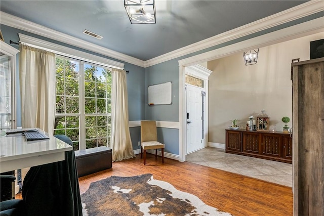 2301 SW Farringdon Ave, Bentonville, AR 72713 - office featuring wood finished floors and crown molding