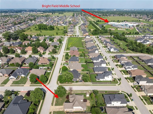 2301 SW Farringdon Ave, Bentonville, AR 72713 - aerial view of property and surrounding area with nearby suburban area
