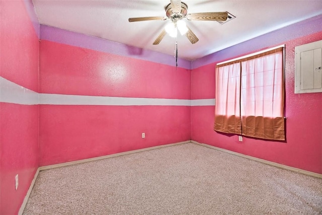 20724 E 578th Rd, Colcord, OK 74338 - spare room with electric panel and ceiling fan