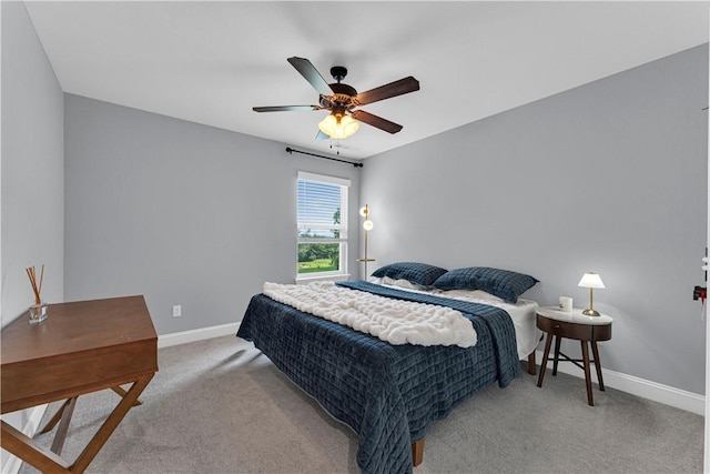 3205 Summer View Ave, Springdale, AR 72764 - bedroom with light carpet and a ceiling fan