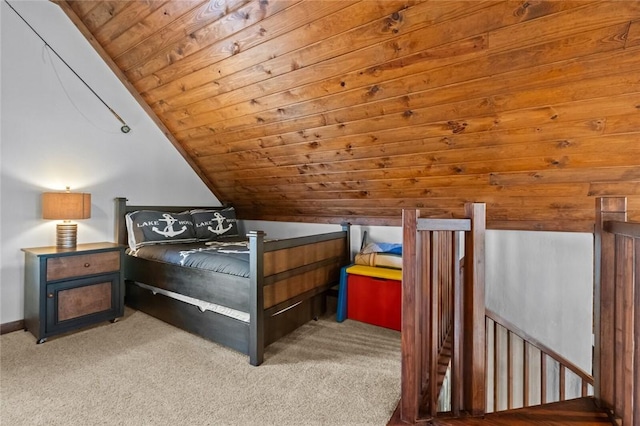 8715 Rambo N Rd, Rogers, AR 72756 - bedroom with carpet, vaulted ceiling, and wooden ceiling